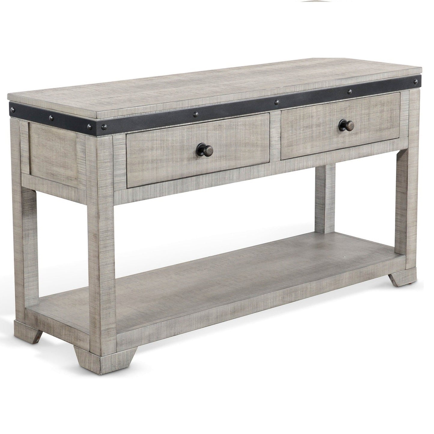 Alpine Two Drawers Wood Console Table