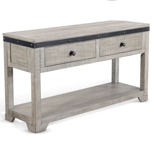 Alpine Two Drawers Wood Console Table