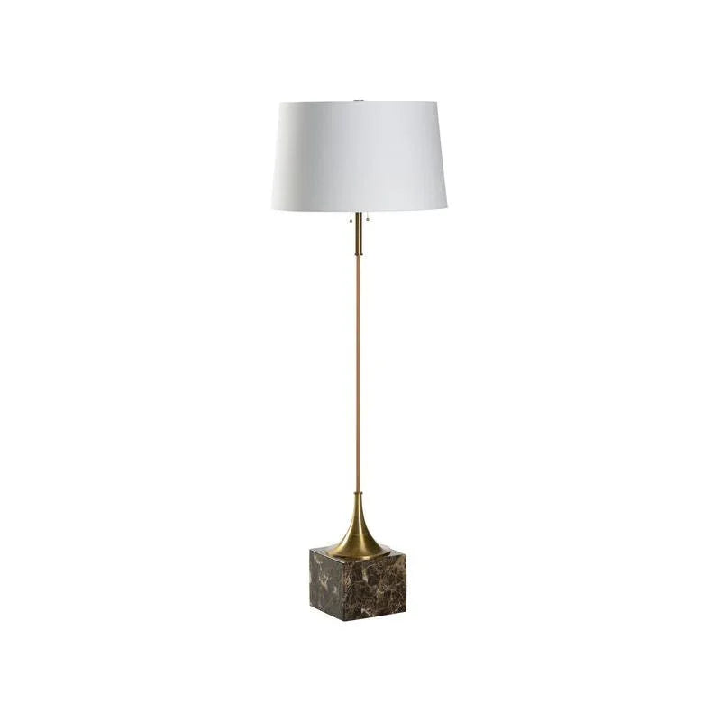 Alsace Marble Base Floor Lamp-Floor Lamps-Wildwood-LOOMLAN