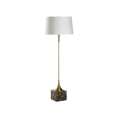 Alsace Marble Base Floor Lamp-Floor Lamps-Wildwood-LOOMLAN