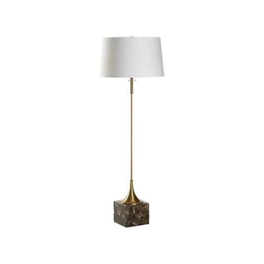 Alsace Marble Base Floor Lamp-Floor Lamps-Wildwood-LOOMLAN