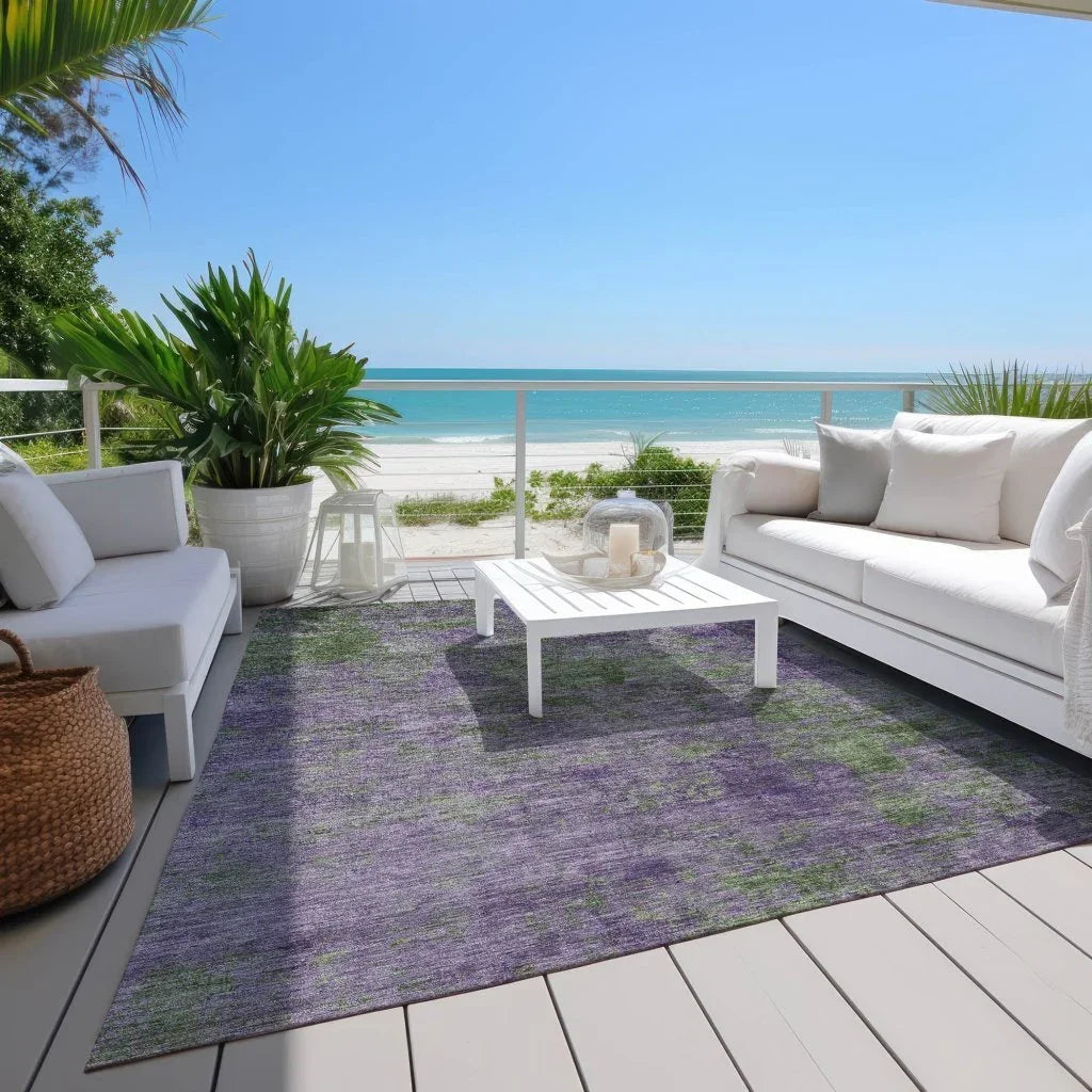 Althea Purple Washable Indoor - Outdoor Rug - LOOMLAN - LOOMLAN Rugs - Outdoor Rugs