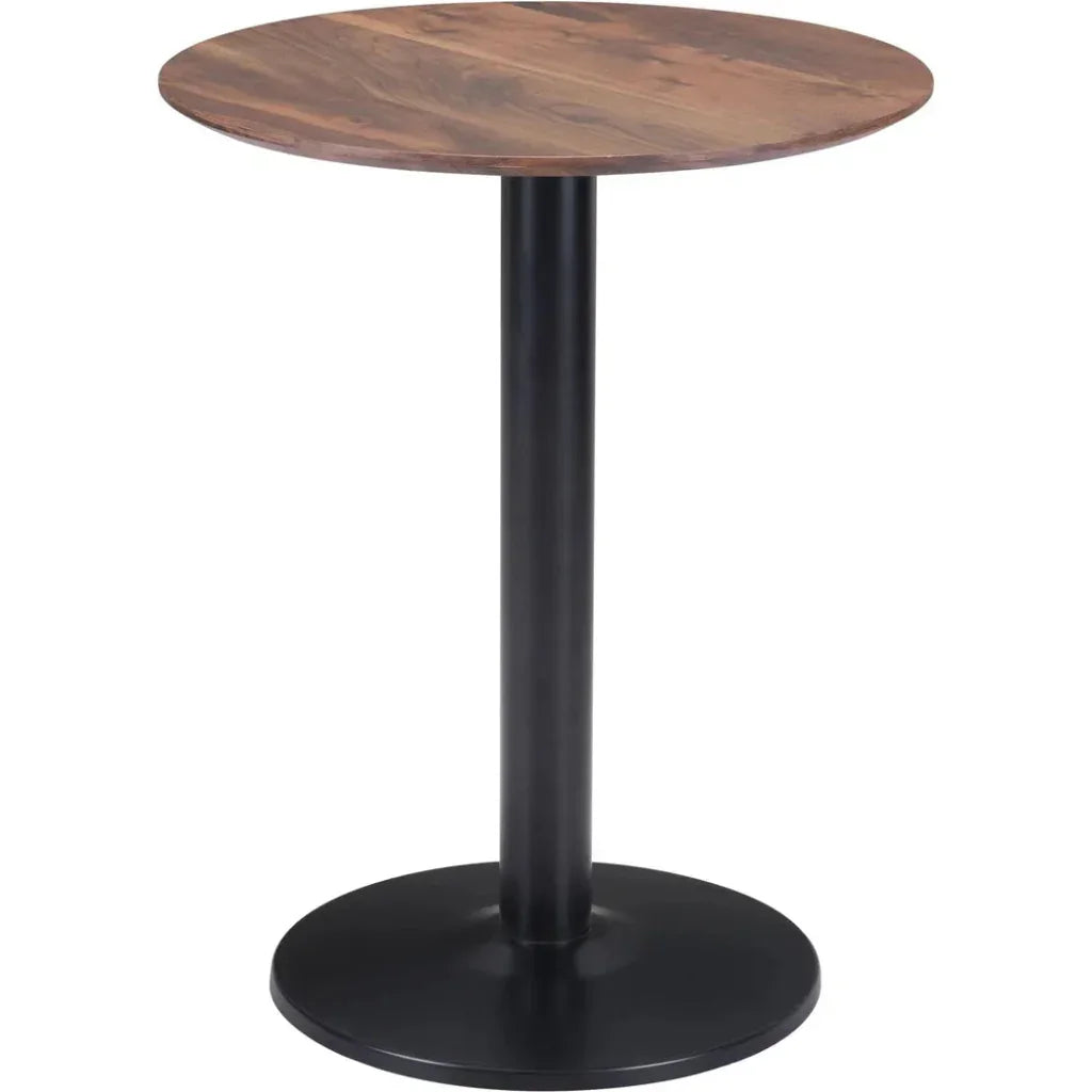 Alto Bistro Table Brown & Black Made Steel-Dining Tables-Zuo Modern-LOOMLAN