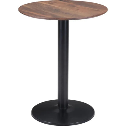 Alto Bistro Table Brown & Black Made Steel-Dining Tables-Zuo Modern-LOOMLAN