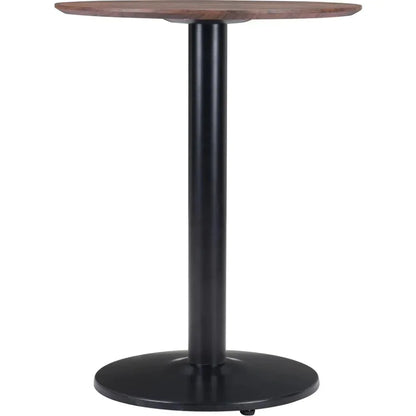 Alto Bistro Table Brown & Black Made Steel-Dining Tables-Zuo Modern-LOOMLAN