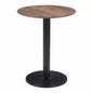 Alto Bistro Table Brown & Black Made Steel-Dining Tables-Zuo Modern-LOOMLAN