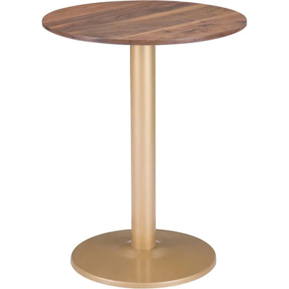 Alto Bistro Table Brown & Gold-Dining Tables-Zuo Modern-LOOMLAN