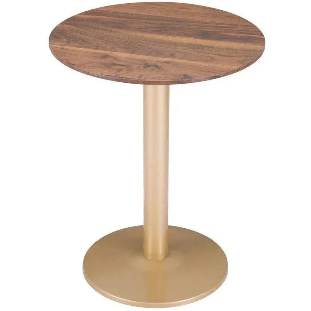 Alto Bistro Table Brown & Gold-Dining Tables-Zuo Modern-LOOMLAN