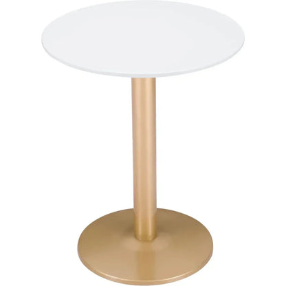 Alto Bistro Table White & Gold-Dining Tables-Zuo Modern-LOOMLAN
