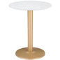 Alto Bistro Table White & Gold-Dining Tables-Zuo Modern-LOOMLAN