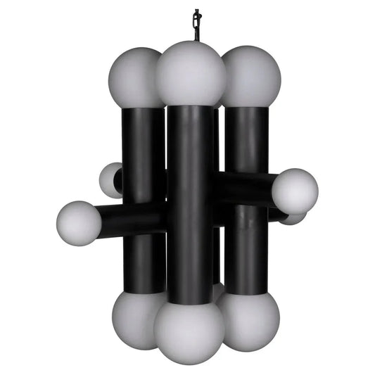 Amadeus Industrial Steel Black Chandelier - LOOMLAN - Noir - Chandeliers