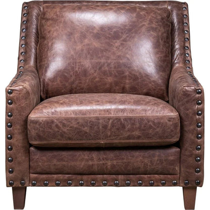 Amalfi Leather Italian Design Chair - LOOMLAN - Olivia + Quinn - Club Chairs