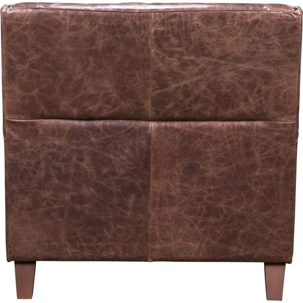 Amalfi Leather Italian Design Chair - LOOMLAN - Olivia + Quinn - Club Chairs