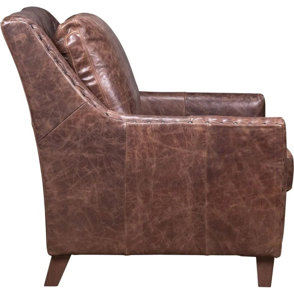 Amalfi Leather Italian Design Chair - LOOMLAN - Olivia + Quinn - Club Chairs