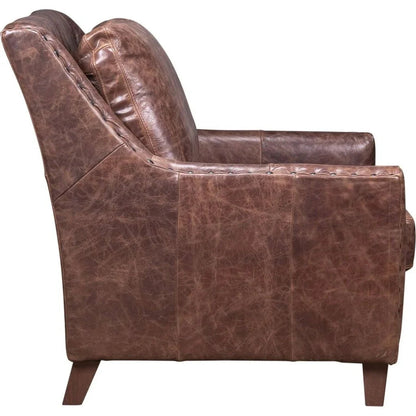 Amalfi Leather Italian Design Chair - LOOMLAN - Olivia + Quinn - Club Chairs