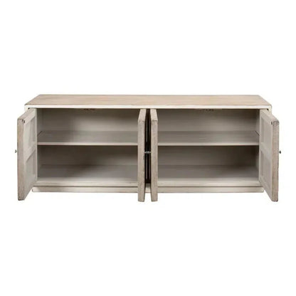Amalia TV Stand Antique White - LOOMLAN - Sarreid - TV Stands & Media Centers