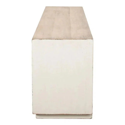 Amalia TV Stand Antique White - LOOMLAN - Sarreid - TV Stands & Media Centers