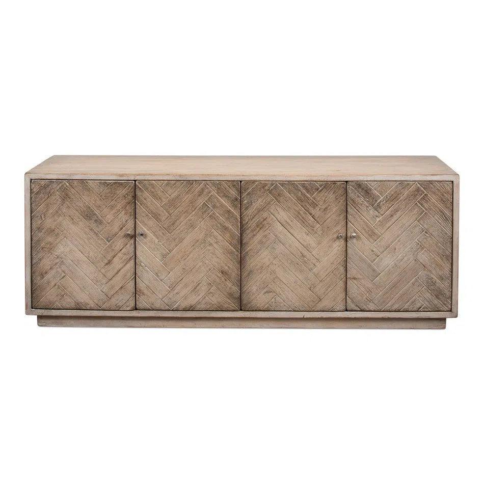 Amalia TV Stand Stone Grey - LOOMLAN - Sarreid - TV Stands & Media Centers