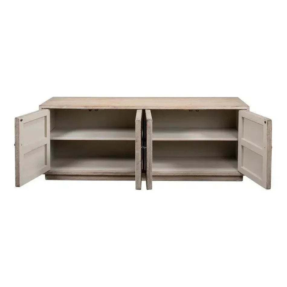 Amalia TV Stand Stone Grey - LOOMLAN - Sarreid - TV Stands & Media Centers