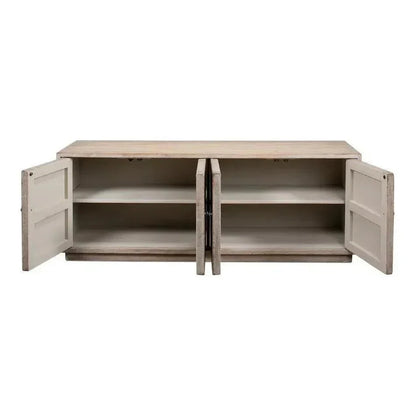 Amalia TV Stand Stone Grey - LOOMLAN - Sarreid - TV Stands & Media Centers