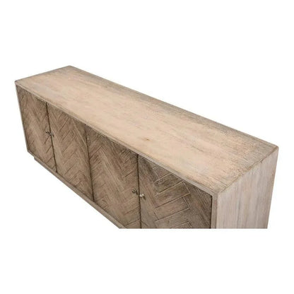 Amalia TV Stand Stone Grey - LOOMLAN - Sarreid - TV Stands & Media Centers