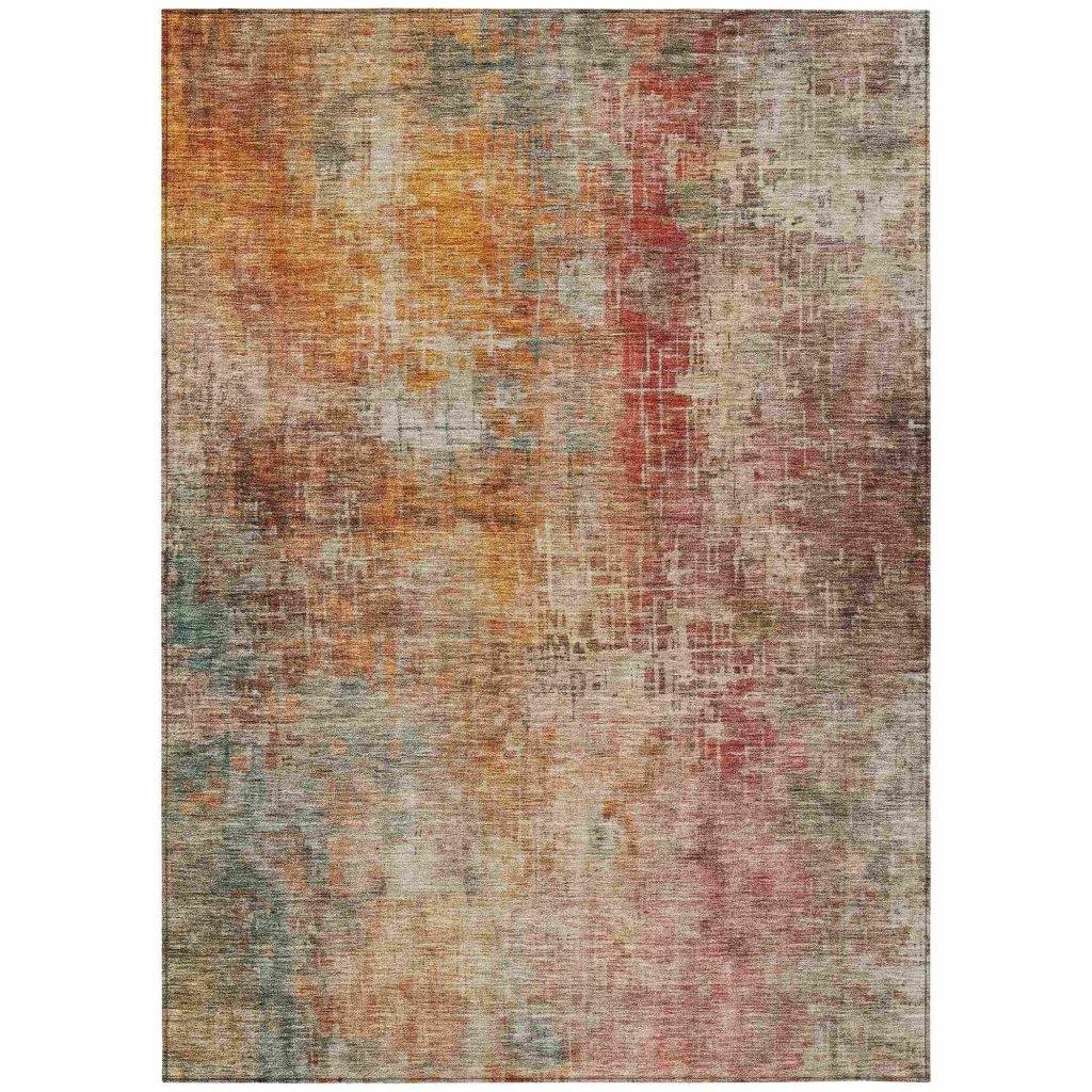 Amalina Brown Washable Indoor - Outdoor Rug - LOOMLAN - LOOMLAN Rugs - Outdoor Rugs
