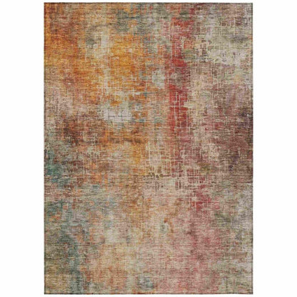 Amalina Brown Washable Indoor - Outdoor Rug - LOOMLAN - LOOMLAN Rugs - Outdoor Rugs
