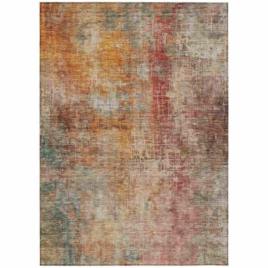 Amalina Brown Washable Indoor - Outdoor Rug - LOOMLAN - LOOMLAN Rugs - Outdoor Rugs