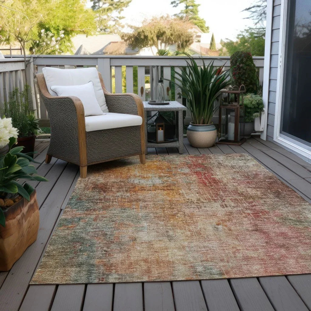 Amalina Brown Washable Indoor - Outdoor Rug - LOOMLAN - LOOMLAN Rugs - Outdoor Rugs