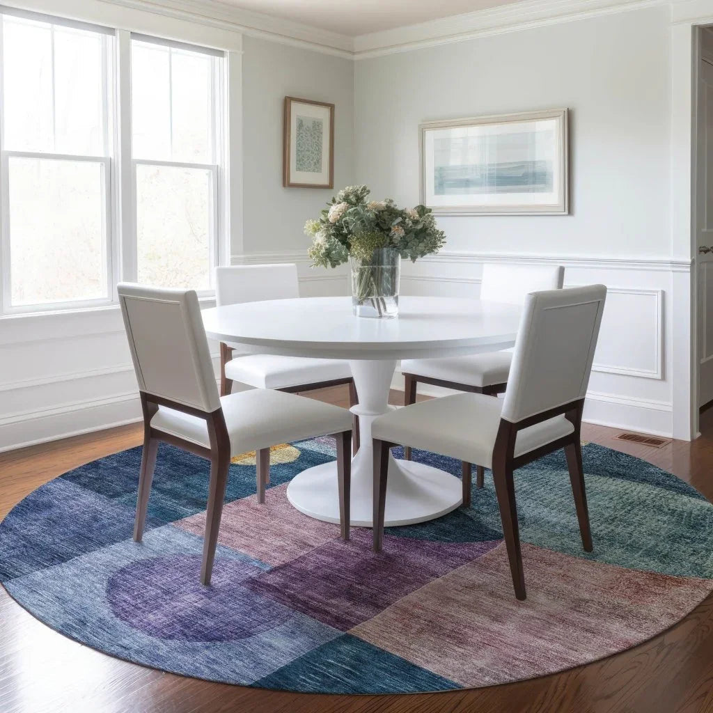 Amara Blue Washable Indoor-Outdoor Rug-Outdoor Rugs-LOOMLAN Rugs-LOOMLAN