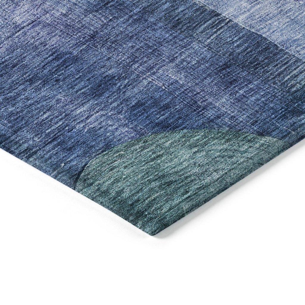 Amara Blue Washable Indoor-Outdoor Rug-Outdoor Rugs-LOOMLAN Rugs-LOOMLAN