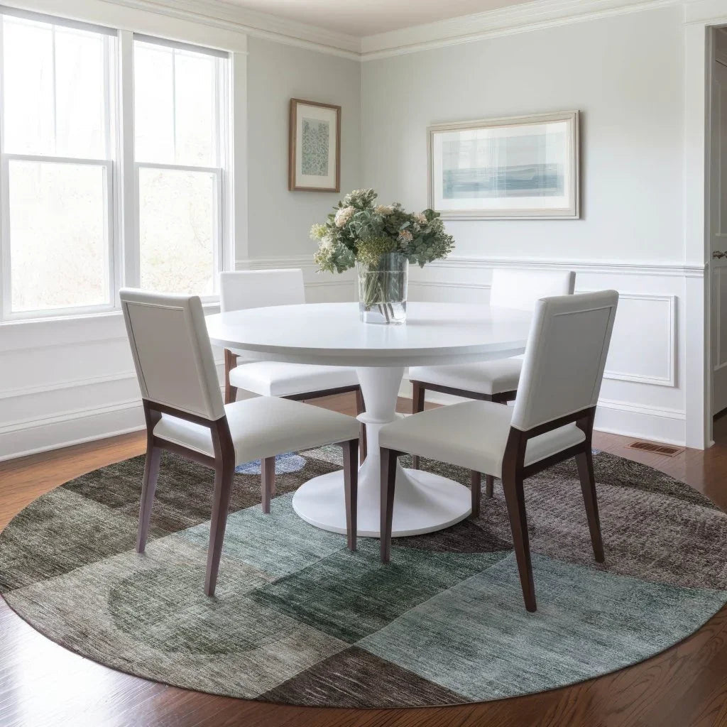 Amara Brown Washable Indoor-Outdoor Rug-Outdoor Rugs-LOOMLAN Rugs-LOOMLAN