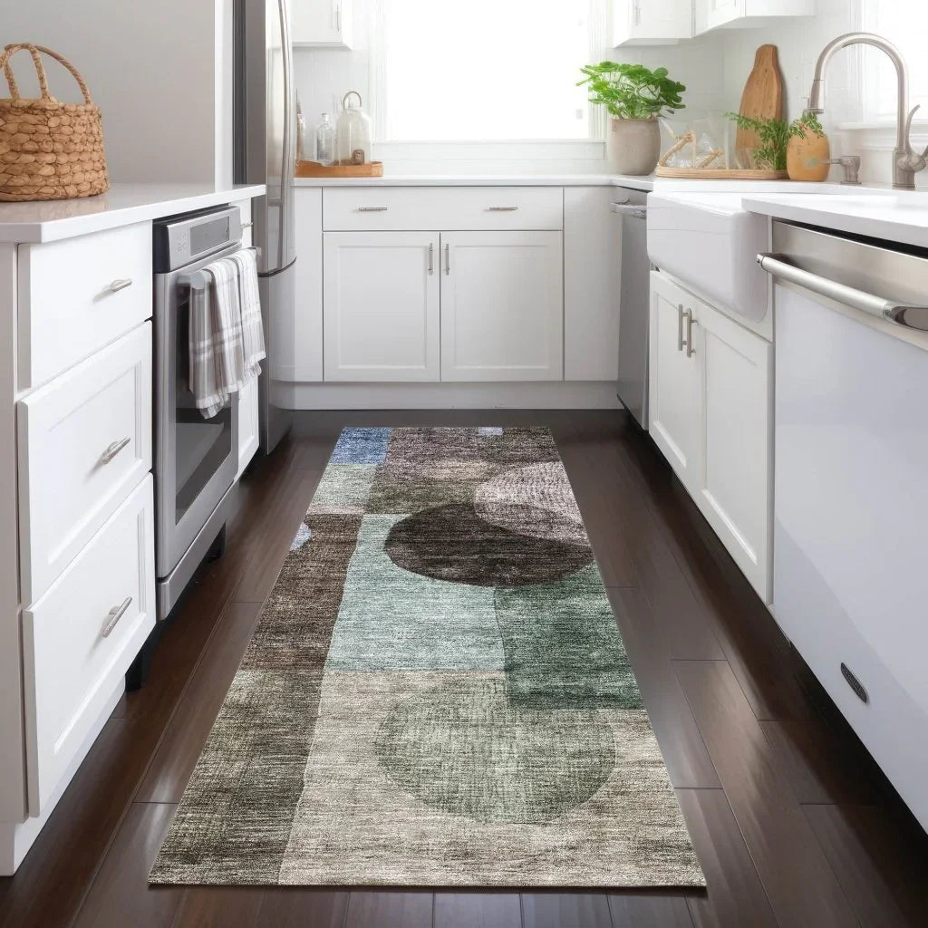 Amara Brown Washable Indoor-Outdoor Rug-Outdoor Rugs-LOOMLAN Rugs-LOOMLAN