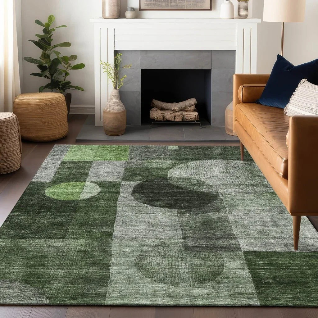 Amara Fern Washable Indoor-Outdoor Rug-Outdoor Rugs-LOOMLAN Rugs-LOOMLAN