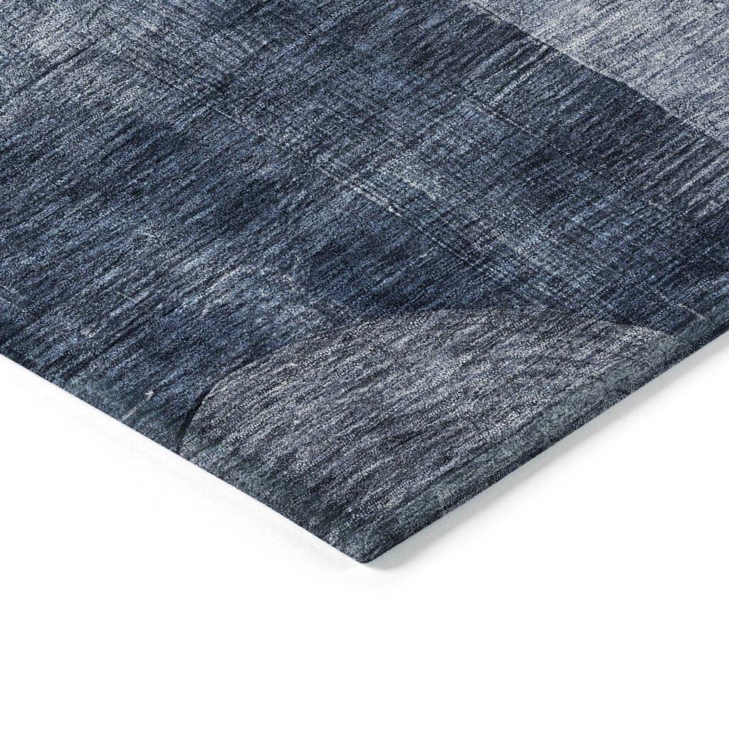 Amara Navy Washable Indoor-Outdoor Rug-Outdoor Rugs-LOOMLAN Rugs-LOOMLAN