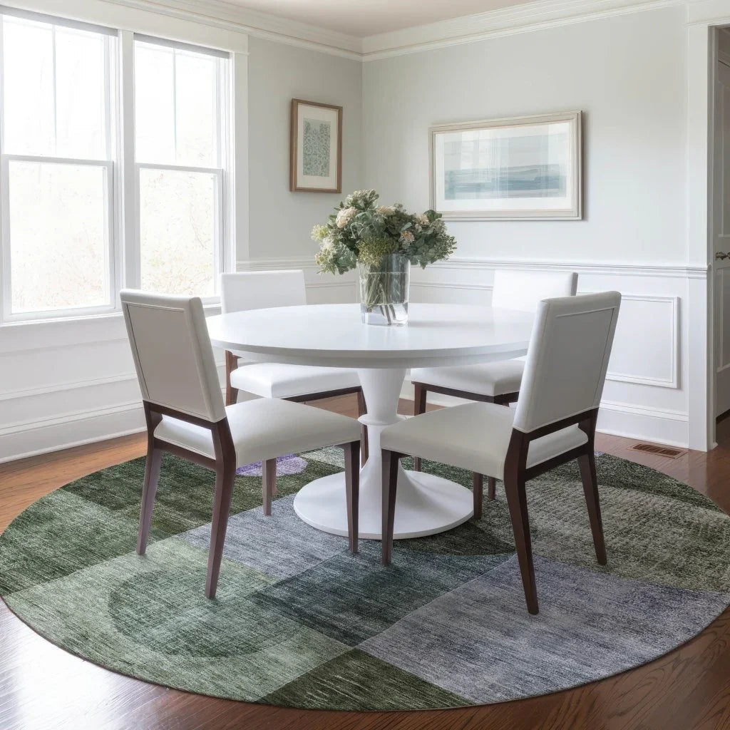 Amara Olive Washable Indoor-Outdoor Rug-Outdoor Rugs-LOOMLAN Rugs-LOOMLAN