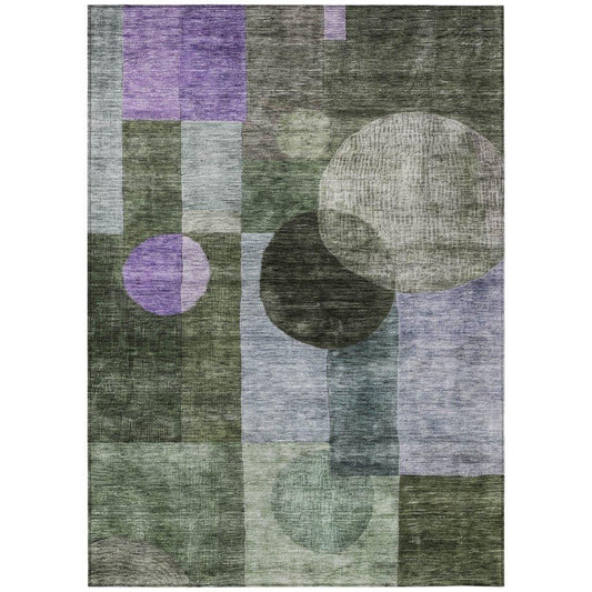 Amara Olive Washable Indoor-Outdoor Rug-Outdoor Rugs-LOOMLAN Rugs-2'6" x 3'10"-LOOMLAN