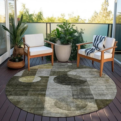 Amara Taupe Washable Indoor-Outdoor Rug-Outdoor Rugs-LOOMLAN Rugs-LOOMLAN