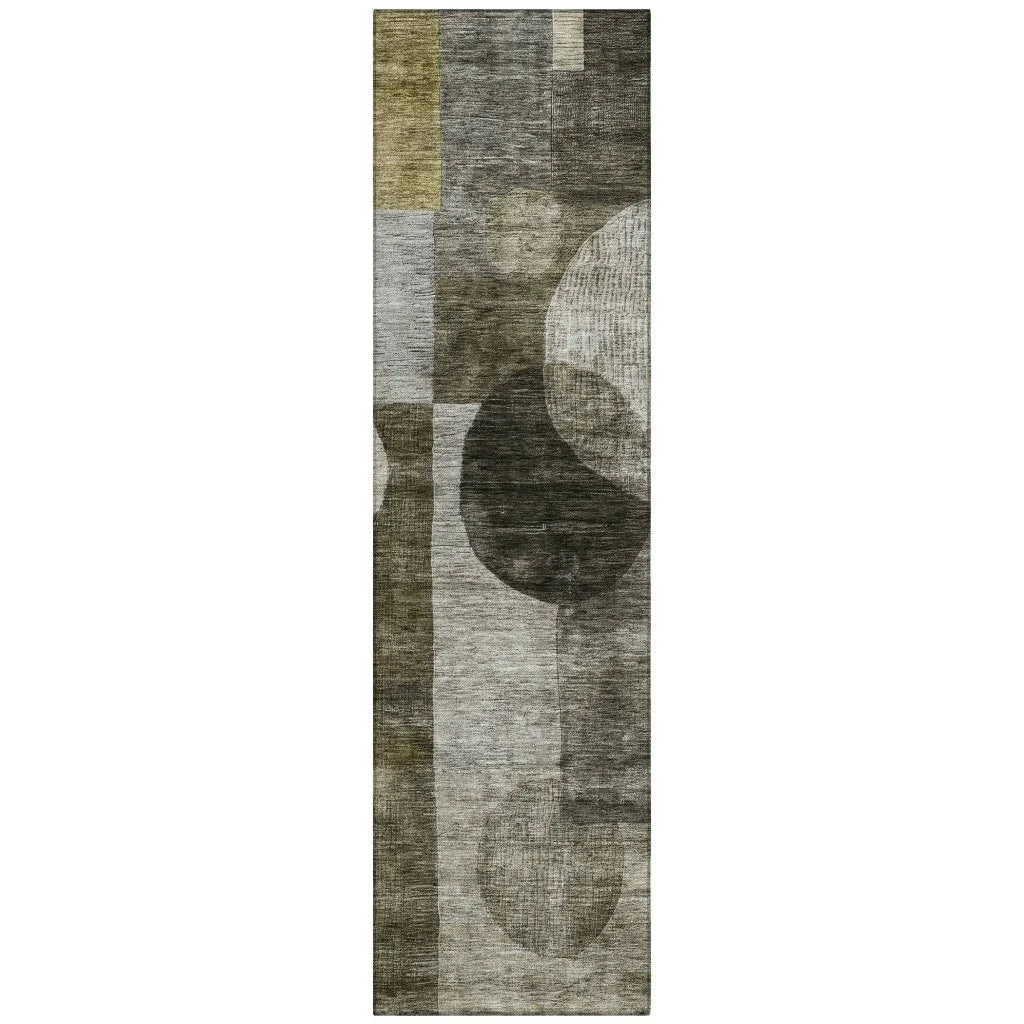 Amara Taupe Washable Indoor-Outdoor Rug-Outdoor Rugs-LOOMLAN Rugs-2'3" x 7'6"-LOOMLAN
