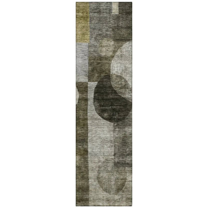 Amara Taupe Washable Indoor-Outdoor Rug-Outdoor Rugs-LOOMLAN Rugs-2'3" x 7'6"-LOOMLAN