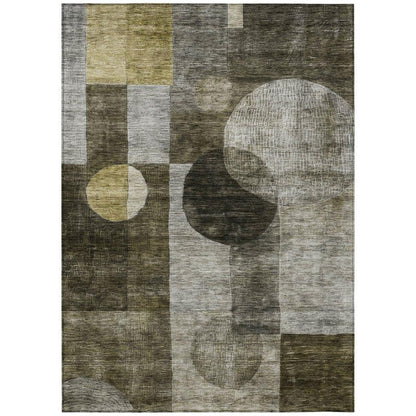 Amara Taupe Washable Indoor-Outdoor Rug-Outdoor Rugs-LOOMLAN Rugs-2'6" x 3'10"-LOOMLAN