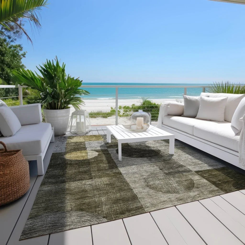 Amara Taupe Washable Indoor-Outdoor Rug-Outdoor Rugs-LOOMLAN Rugs-LOOMLAN