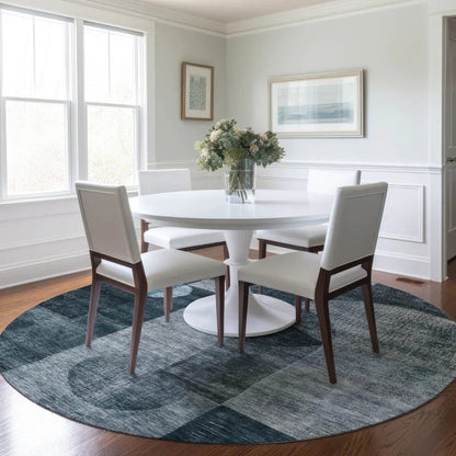 Amara Teal Washable Indoor-Outdoor Rug-Outdoor Rugs-LOOMLAN Rugs-LOOMLAN