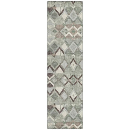 Amarrah Green Washable Indoor - Outdoor Rug - LOOMLAN - LOOMLAN Rugs - Outdoor Rugs