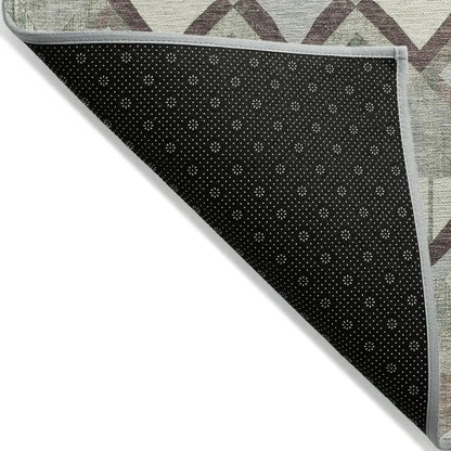 Amarrah Green Washable Indoor - Outdoor Rug - LOOMLAN - LOOMLAN Rugs - Outdoor Rugs