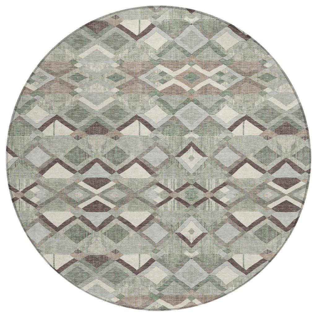 Amarrah Green Washable Indoor - Outdoor Rug - LOOMLAN - LOOMLAN Rugs - Outdoor Rugs