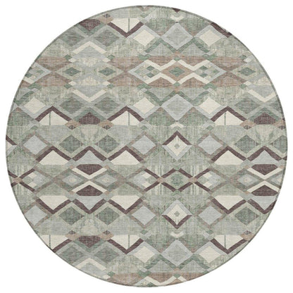 Amarrah Green Washable Indoor - Outdoor Rug - LOOMLAN - LOOMLAN Rugs - Outdoor Rugs