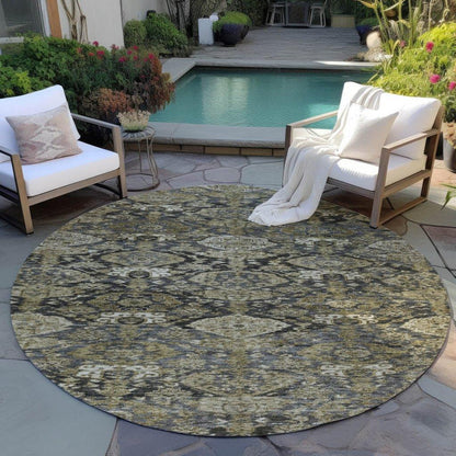 Ambray Gray Washable Indoor-Outdoor Rug-Outdoor Rugs-LOOMLAN Rugs-LOOMLAN