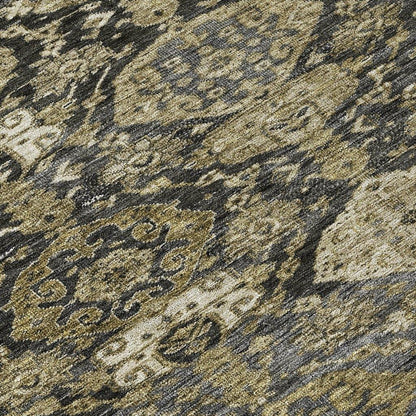 Ambray Gray Washable Indoor-Outdoor Rug-Outdoor Rugs-LOOMLAN Rugs-LOOMLAN