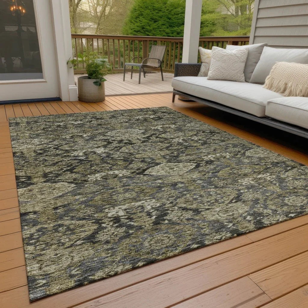 Ambray Gray Washable Indoor-Outdoor Rug-Outdoor Rugs-LOOMLAN Rugs-LOOMLAN